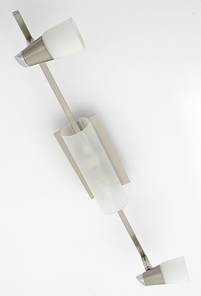 Diyas Anna On Linear Bar 4 Light G9 Satin Chrome/Opal & Frosted Glass