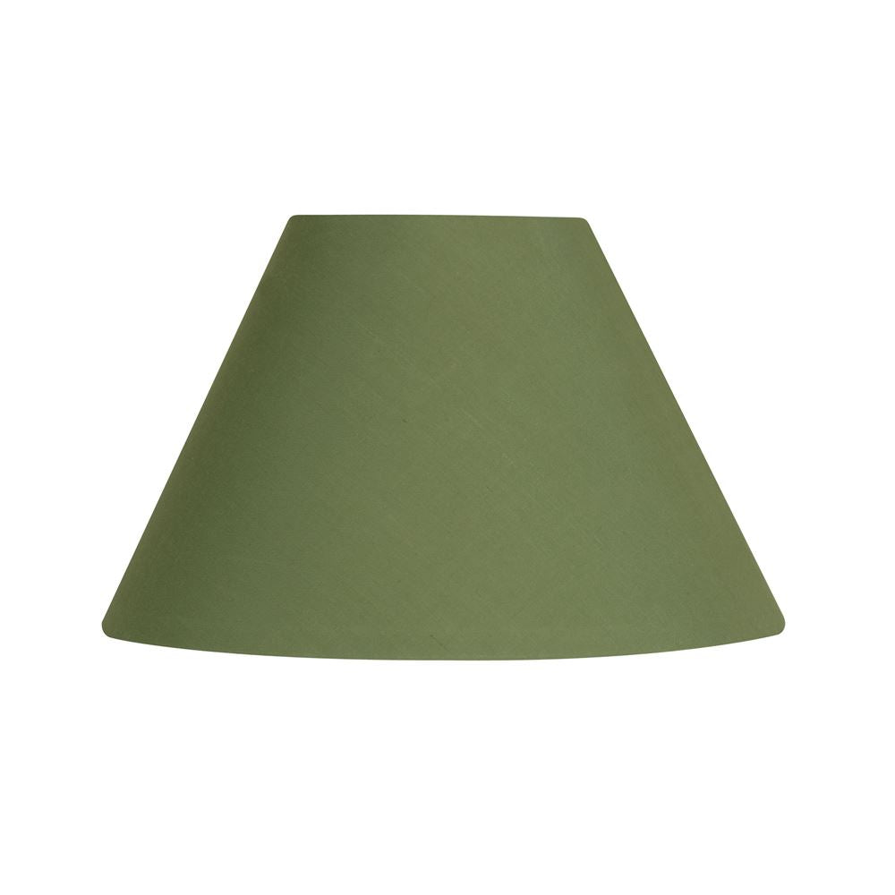Oaks Lighting S501/5 Cotton Coolie Lampshade 140mm - Clip-On Candle Light Shade - Olive