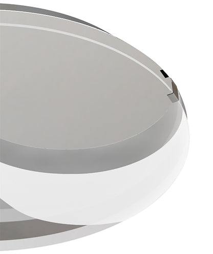 Mantra Fusion Jersey 45cm Ceiling 20W LED Round 3000K, 1800lm, Polished Chrome/Opal White Glass, 3yrs Warranty Ceiling