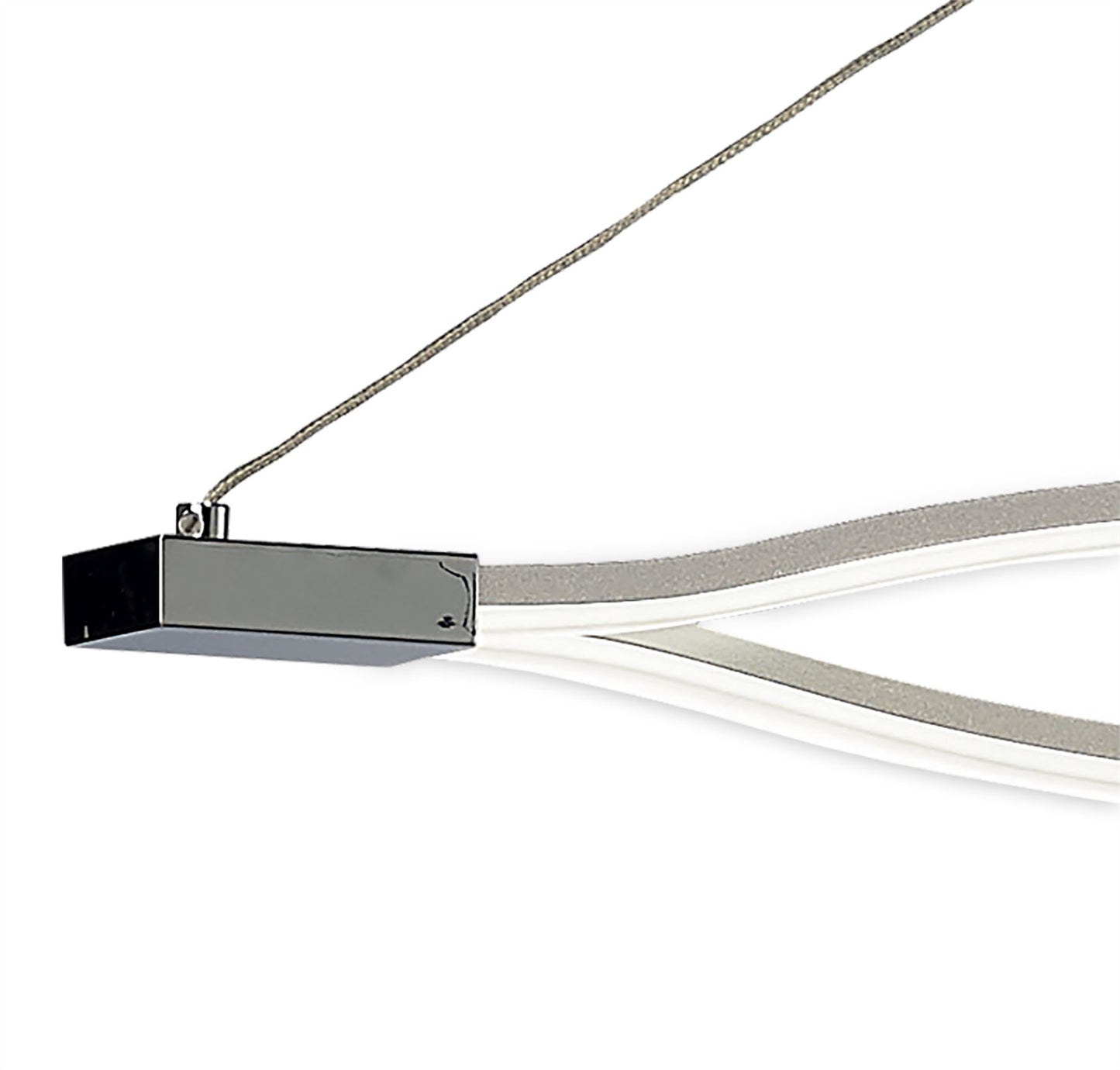 Mantra M5815 Sahara XL Linear Pendant 42W LED 3000K, 3400lm, Dimmable Silver, Frosted Acrylic, Polished Chrome, 3yrs Warranty