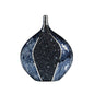 Diyas Home (DH) Sapphire Mosaic Vase Round Blue/Silver Mosaic