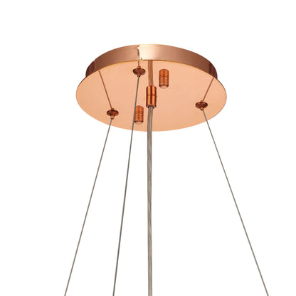 Diyas Maddison 60cm  Round 8 Light G9 Rose Gold/Crystal Ceiling Pendant Light Fitting
