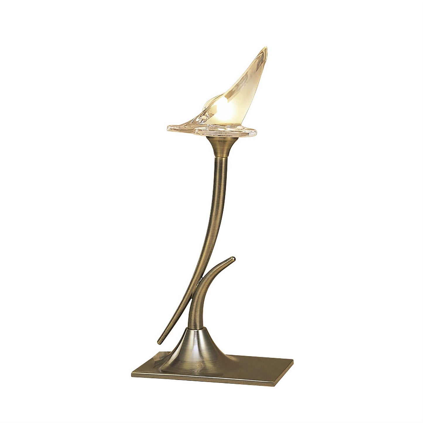 Mantra Flavia lavia Table Lamp 1 Light G9, Antique Brass