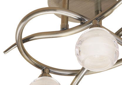 Mantra M1824 Loop Ceiling 3 Light G9 ECO, Antique Brass