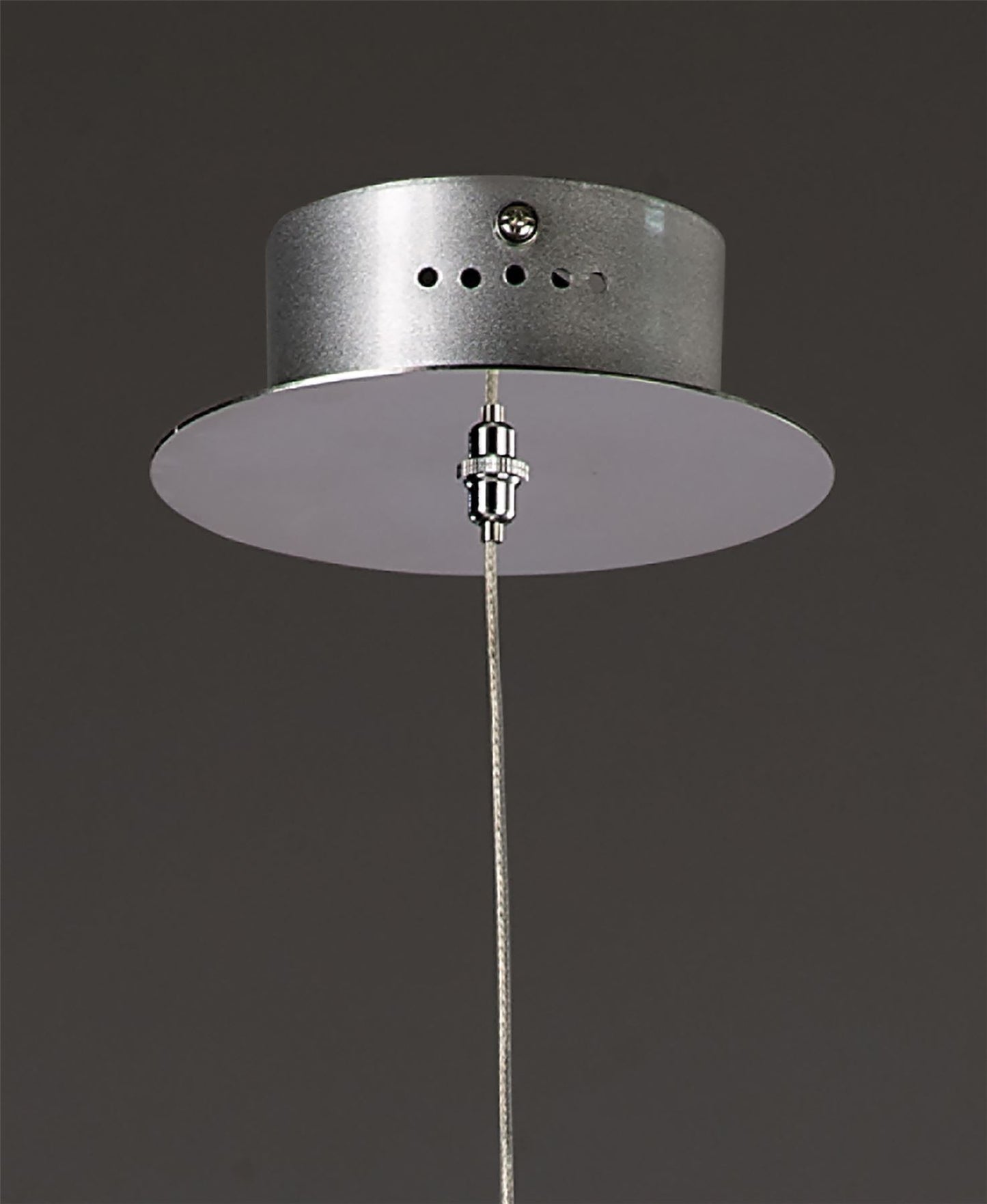 Diyas Aviva 12cm  1 Light 4000K LED Polished Chrome/Crystal Ceiling Pendant Light Fitting