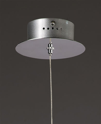 Diyas Aviva 12cm  1 Light 4000K LED Polished Chrome/Crystal Ceiling Pendant Light Fitting