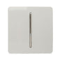Trendi 1 Gang 1 Way Retractive Artistic Modern Glossy Screwless Rocker Light Switch White
