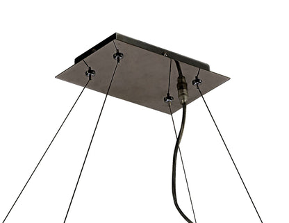 Diyas Zanthe  Linear 10 Light G9 Polished Chrome/Clear Glass Ceiling Pendant Light Fitting