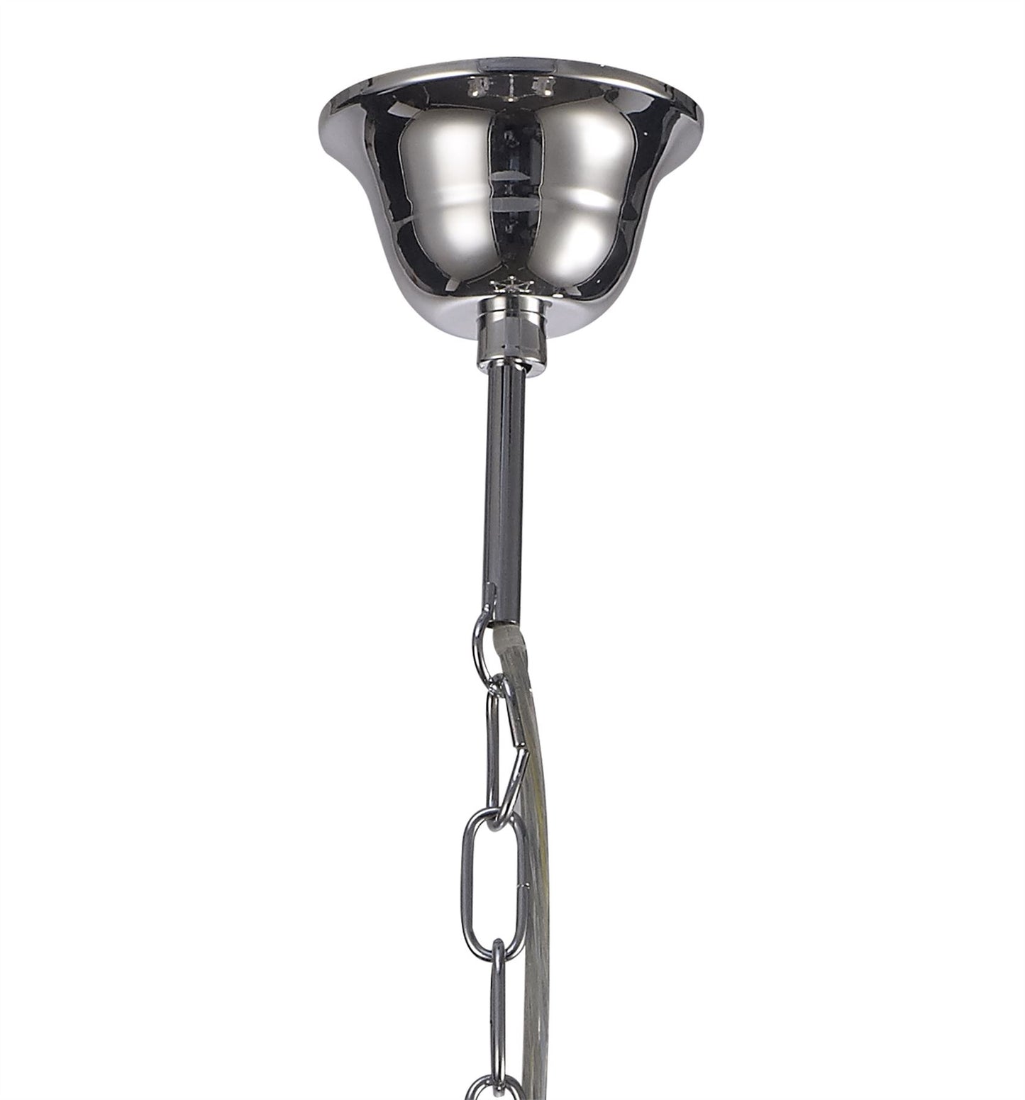 Deco Floria Chandelier with Acrylic Sconce & Acrylic Droplets 5 Light E14 Polished Chrome Finish