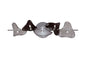 Mantra Otto Ceiling/Wall 5 Light G4 Bar, Polished Chrome/Frosted Glass/Black Glass, NOT LED/CFL Compatible