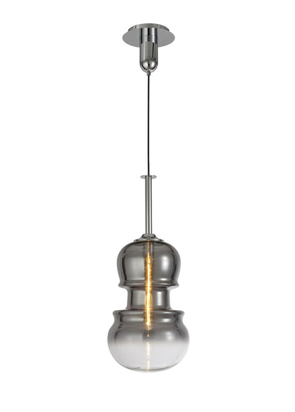 Mantra Sonata Pendant 29cm Round, 1 x E27, Polished Chrome/Graphite