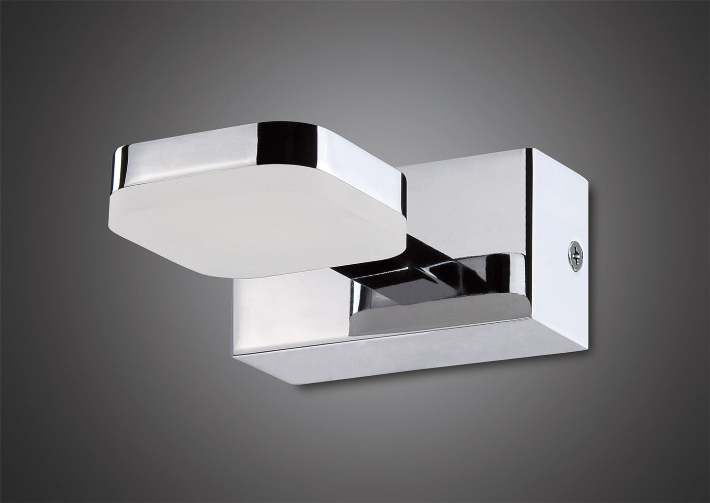 Mantra Fusion Gio Wall Light 1 Light 5W LED 3000K, 450lm, Polished Chrome/Frosted Acrylic, 3yrs Warranty