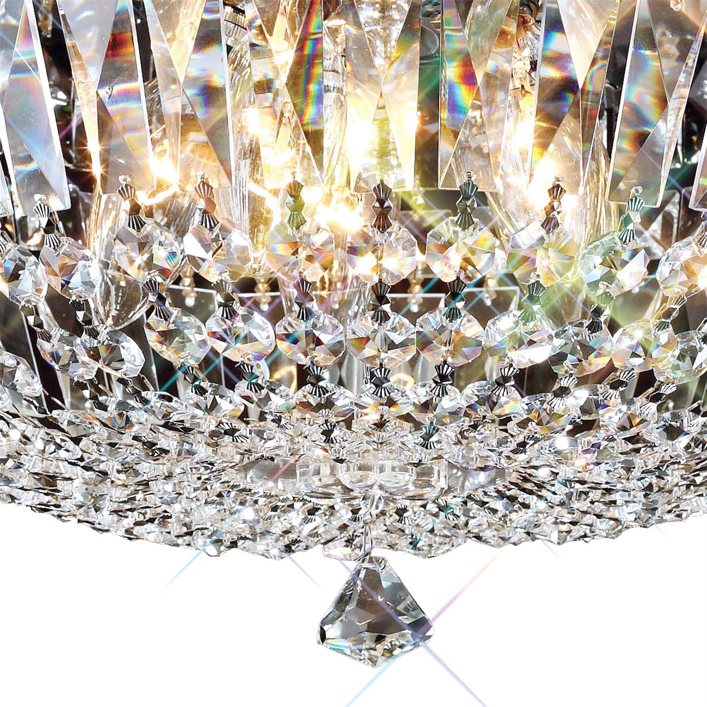 Diyas Georgina 25cm Flush  3 Light G9 Polished Chrome/Crystal Ceiling Light Fitting