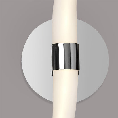 Mantra Armonia Wall Light Wave, 12W LED, 3000K, 900lm, Polished Chrome/Frosted Acrylic, 3yrs Warranty