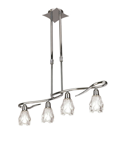 Mantra Amel Telescopic 4 Light L1, SGU10 Bar, Polished Chrome, CFL Lamps INCLUDED