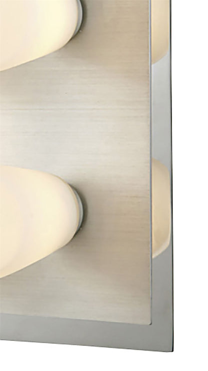 Diyas IP44 Cone Flush  4 Light G9 Polished Chrome & Aluminium/Opal Glass Ceiling Light Fitting