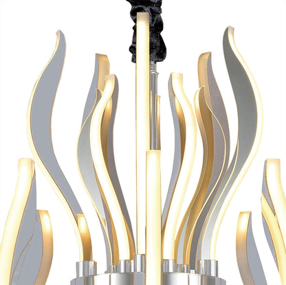 Mantra M5560 Versailles Ceiling LED Light 256W, 12339lm, 3000K Polished Chrome/White Acrylic, 3yrs Warranty