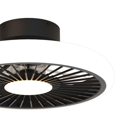 Turbo 51.2cm 55W LED Dimmable Ceiling Light With Built-In 30W DC Reversible Fan, Black, 4100lm, 5yrs Warranty