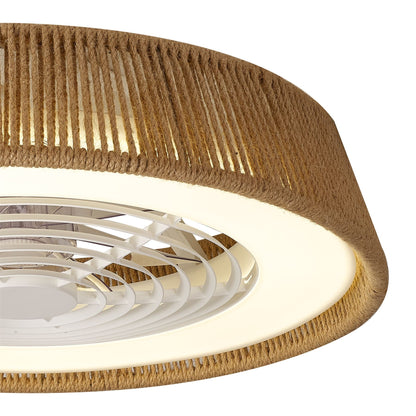 Polinesia Rope 64.5cm 70W LED Dimmable Ceiling Light With Built-In 35W DC Reversible Fan, Beige Oscu, 4200lm, 5yrs Warranty