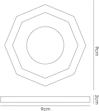 Diyas Crystal Downlights Crystal Downlight Deep Octagonal Rim Only White Wine, IL30800 REQUIRED TO COMPLETE THE ITEM, Cut Out: 62mm
