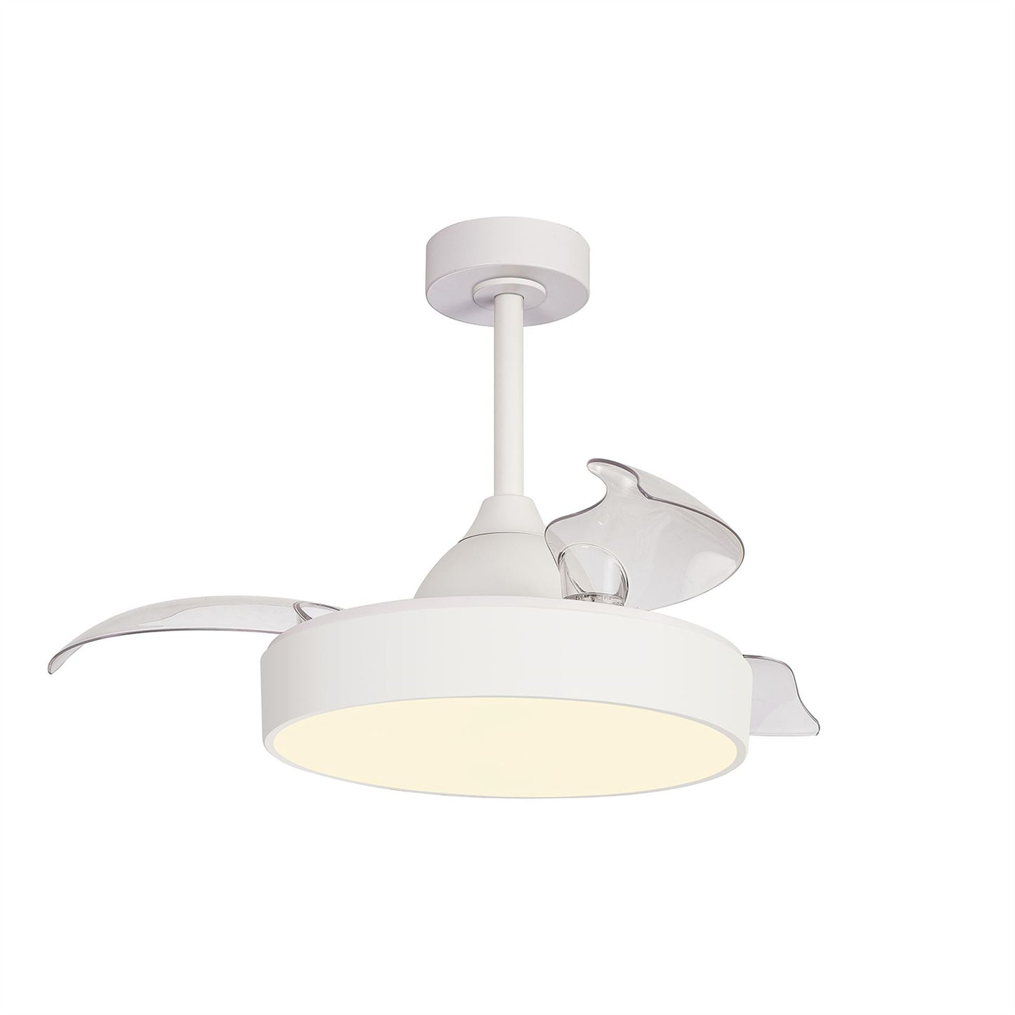 Alaska 43cm 45W LED Dimmable Ceiling Light With Built-In 25W DC Fan, 2700-5000K Remote & APP Control, 2500lm, White, 5yrs Warranty