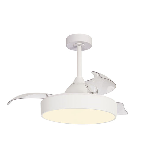 Alaska 43cm 45W LED Dimmable Ceiling Light With Built-In 25W DC Fan, 2700-5000K Remote & APP Control, 2500lm, White, 5yrs Warranty