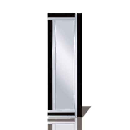 Diyas Home Nevada 120cm x 40cm Black Boarder Cut Detailed Mirror (Can Only Be Shipped On A Pallet, Additional Charges May Apply.) Mirrors
