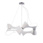 Mantra M1542 Ora Pendant 8 Twisted Round Light E27, Gloss White/White Acrylic/Polished Chrome