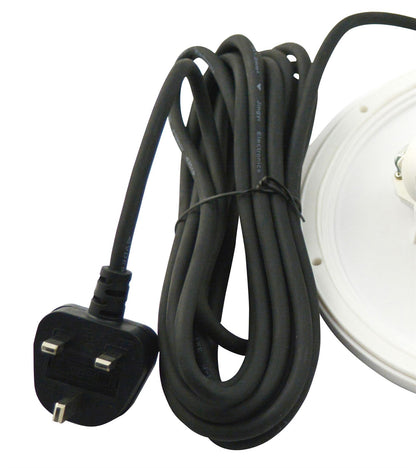 Mantra Huevo E27 Plate 2 Light CFL Outdoor IP44 Supplied with 5M Cable, White