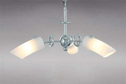 Diyas Lucia 36cm  3 Light G9 Polished Chrome/Frosted Glass Ceiling Pendant Light Fitting