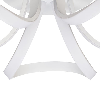 Mantra Knot Led Blanco M6035 Knot Blanco Ceiling 48cm Round 3 Looped Arms 36W LED 2800K, 2520lm, White/ Frosted Acrylic, 3yrs Warranty - M6035 Ceiling