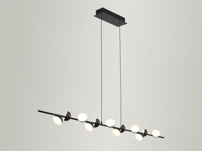 Mantra Adn 12 Light Linear Pendant 100cm, 36W LED, 3000K, 2150lm, Black, 3yrs Warranty
