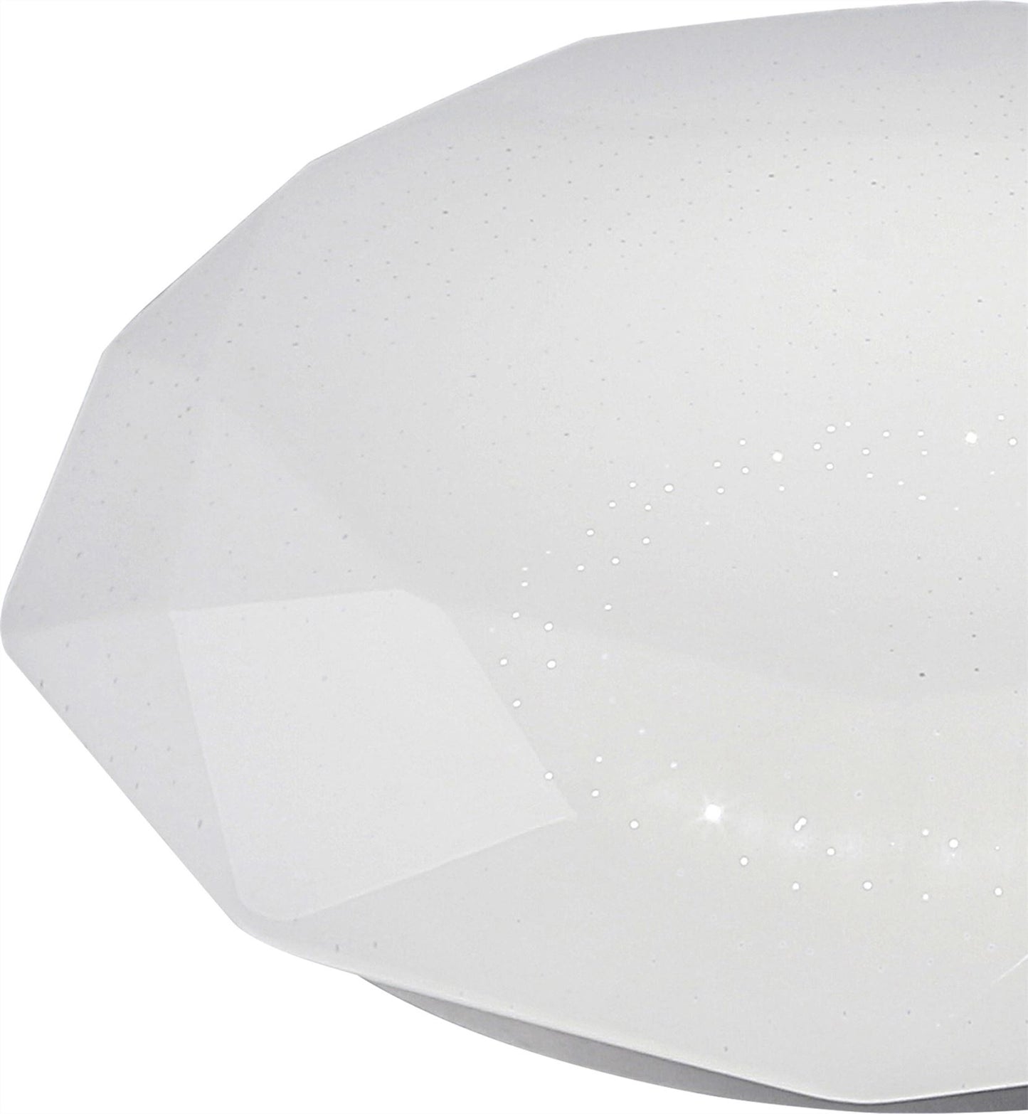 Mantra Fusion Diamante Smart 51.5cm Ceiling Light, 80W LED, 3000-5000K Tuneable White, 5200lm, Remote Control, APP, Alexa & Google Voice Control, White, 3yrs Warranty