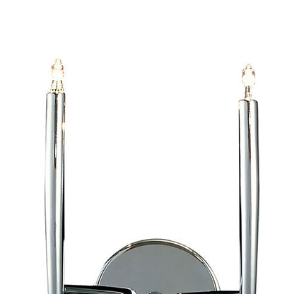 Diyas Zest Wall Light 2 Light G4 Polished Chrome/Crystal, NOT LED/CFL Compatible