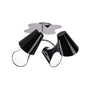 Mantra M1555 Ora Ceiling 2 Arm 4 Light E27, Gloss Black/White Acrylic/Polished Chrome