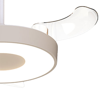 Coin Fan Mini Smart 40cm 36W LED Dimmable Ceiling With Built-In 25W DC Fan, 3000-5000K Remote, APP, Alexa & Google Voice Control, 5710lm, Beige