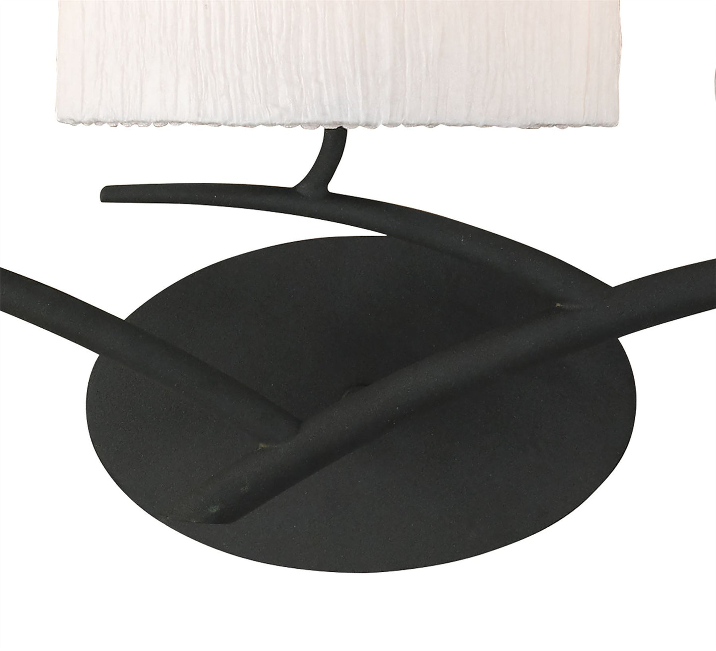 Mantra Eve Wall Light Switched 3 Light E27, Anthracite with White Oval Shades
