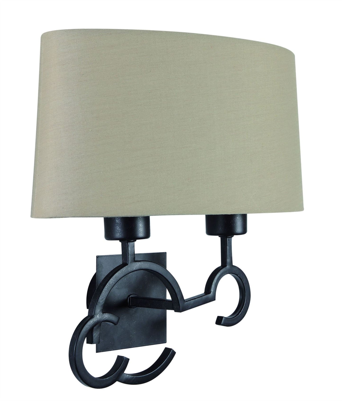 Mantra M5215 Argi Wall Light 2 Light E27 with Taupe Shade Brown Oxide