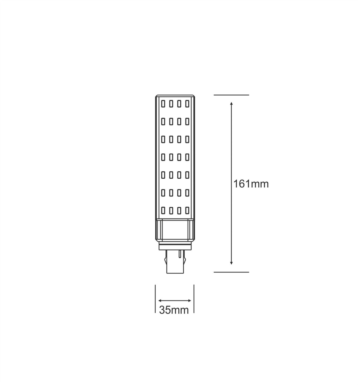 Luxram High Power SMD LED Bona-D G24D 2-Pin 13W Natural White 4000K 1230lm LED