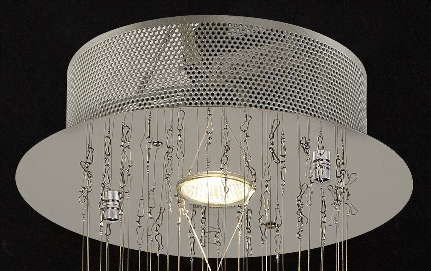 Diyas Colorado 25cm  Cluster 1 Light GU10 Polished Chrome/Crystal Ceiling Pendant Light Fitting