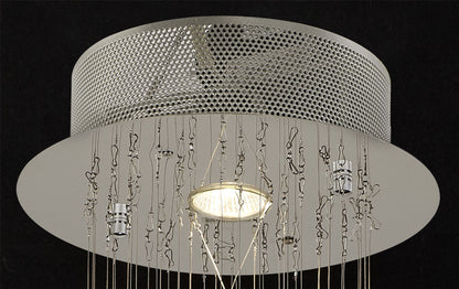 Diyas Colorado 25cm  Cluster 1 Light GU10 Polished Chrome/Crystal Ceiling Pendant Light Fitting