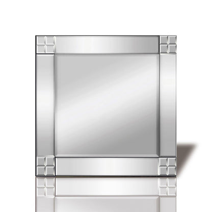 Diyas Home Vita 60cm x 60cm Square Cut Detailed Mirror (Can Only Be Shipped On A Pallet, Additional Charges May Apply.) Mirrors