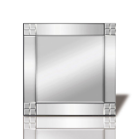 Diyas Home Vita 60cm x 60cm Square Cut Detailed Mirror (Can Only Be Shipped On A Pallet, Additional Charges May Apply.) Mirrors