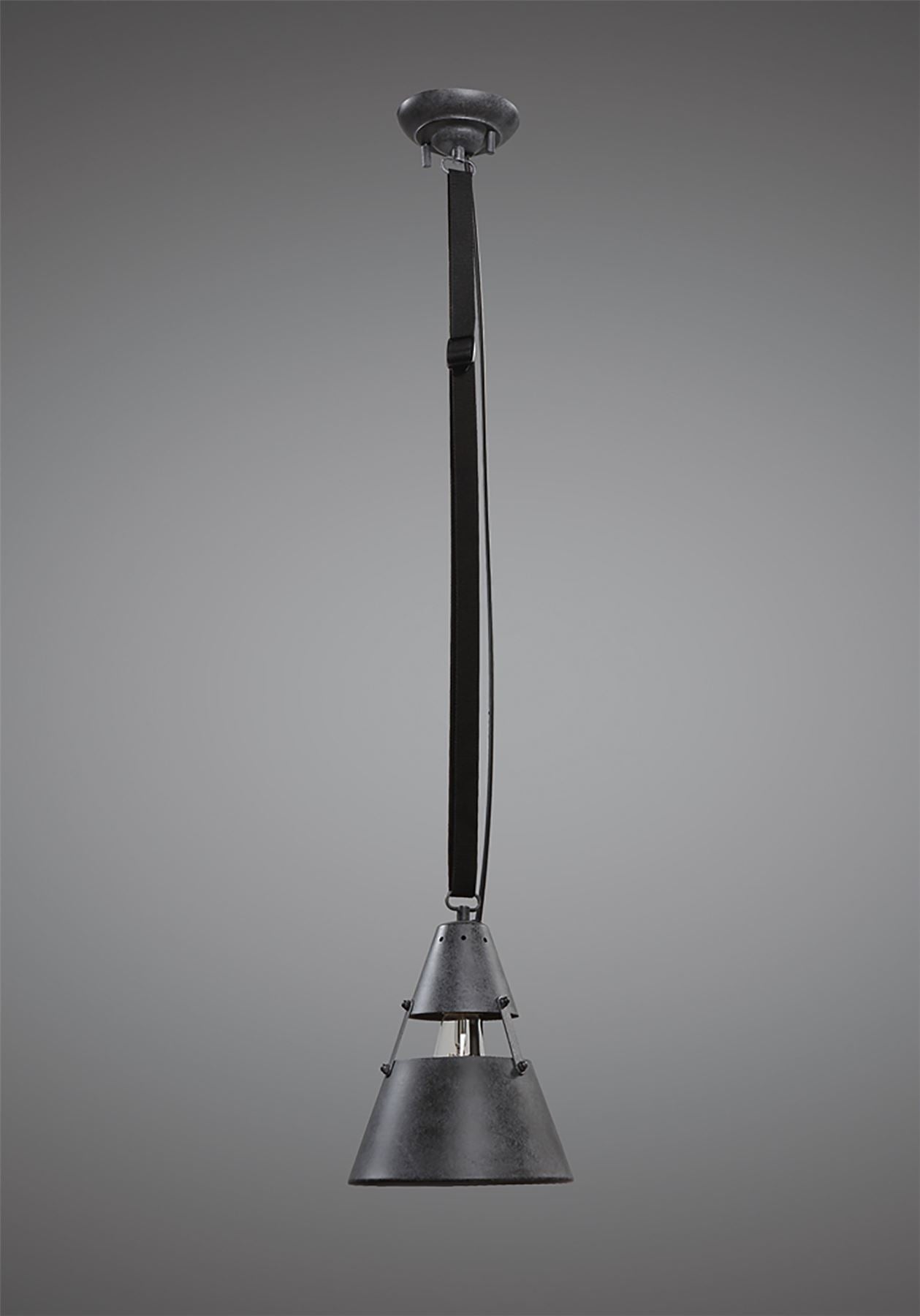 Mantra M5442 Industrial Ceiling 1 Light 40W E27 Oxide Metal, Black Belt