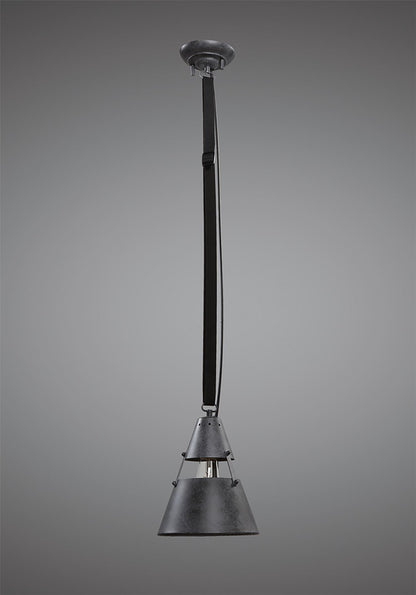 Mantra M5442 Industrial Ceiling 1 Light 40W E27 Oxide Metal, Black Belt