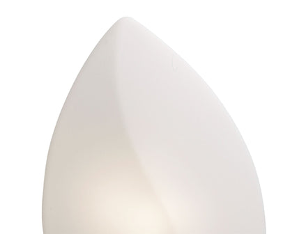 Mantra Natura Table Lamp 2 Light E27 Large Outdoor IP44, Matt White/Opal White