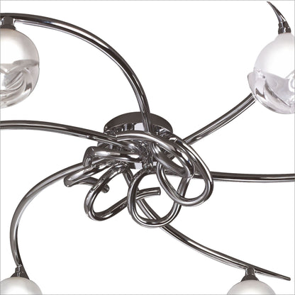 Mantra M0806 Fragma Ceiling 6 Light G9, Polished Chrome