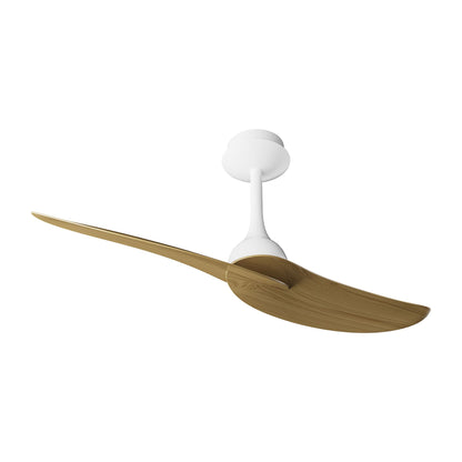 Ipanema 1m 32W Twin Blade Ceiling Fan (No Light), Remote Control, White/Wood, 5yrs Warranty