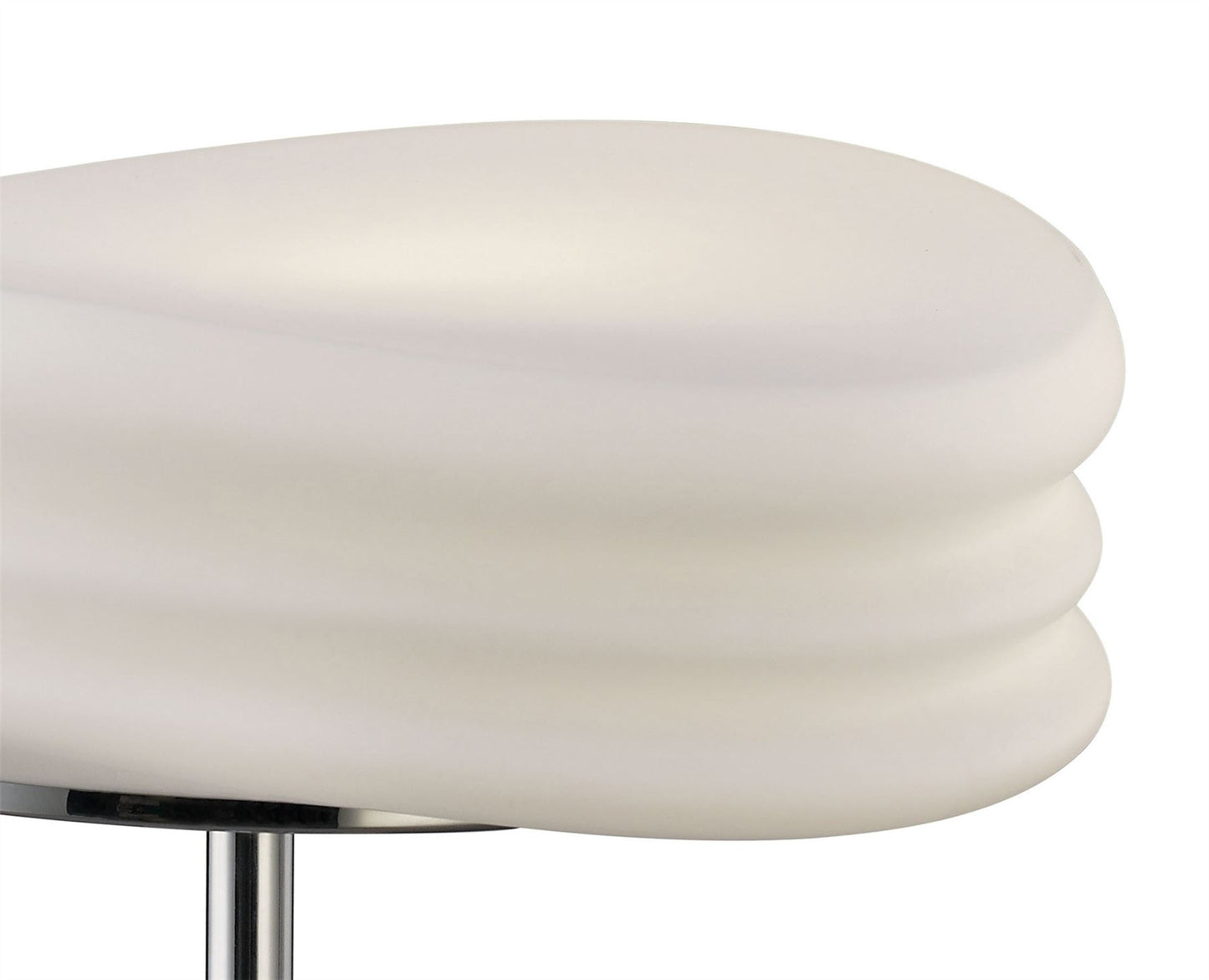 Mantra M3626 Mediterraneo Table Lamp 2 Light E27 Medium, Polished Chrome/Frosted White Glass