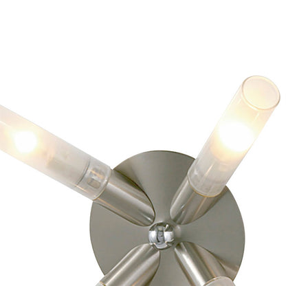Diyas Sona 10cm  4 Light G9 Satin Chrome/Frosted Glass Ceiling Light Fitting